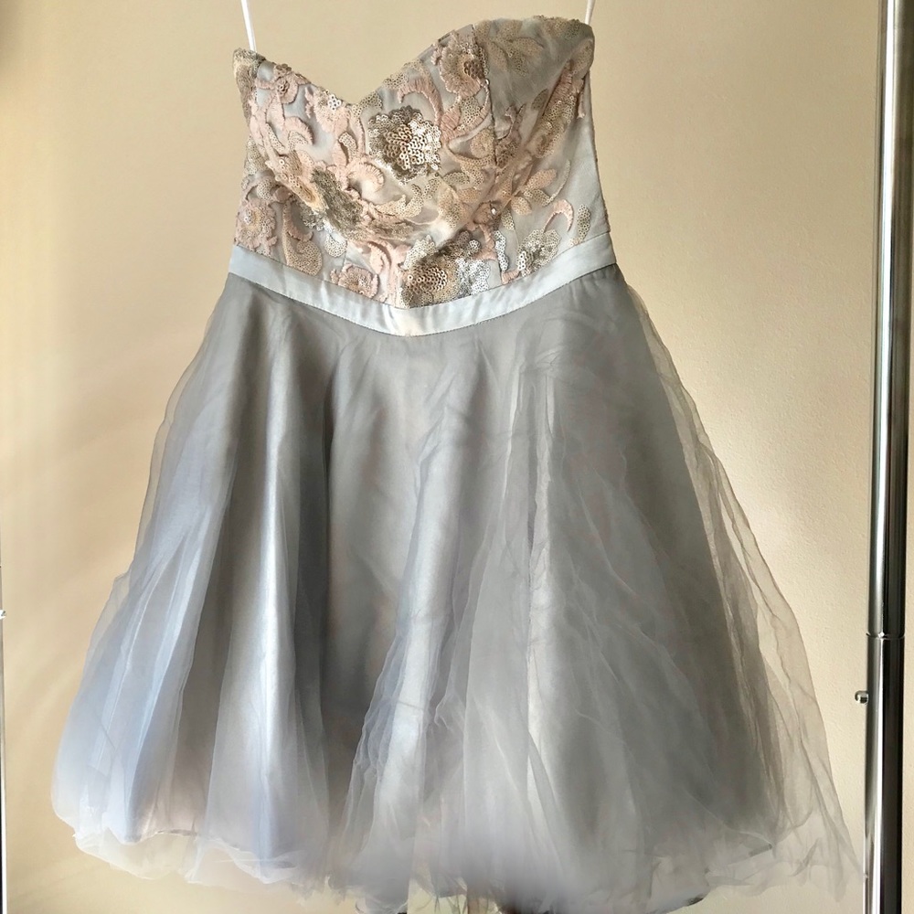 BRAND NEW | Strapless Sequined Mesh Dress